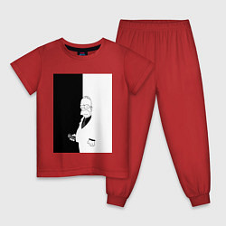 Пижама хлопковая детская Симпсон Simpson, цвет: красный