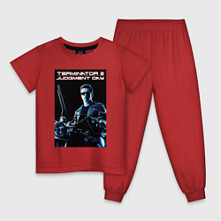 Пижама хлопковая детская Арнольд Шварценеггер, цвет: красный