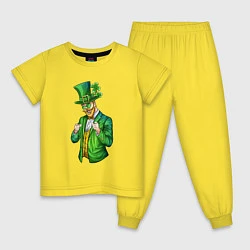 Пижама хлопковая детская Дедушка Патрик, цвет: желтый