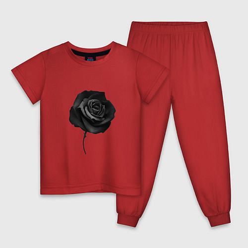 Детская пижама Чёрная роза Black rose / Красный – фото 1
