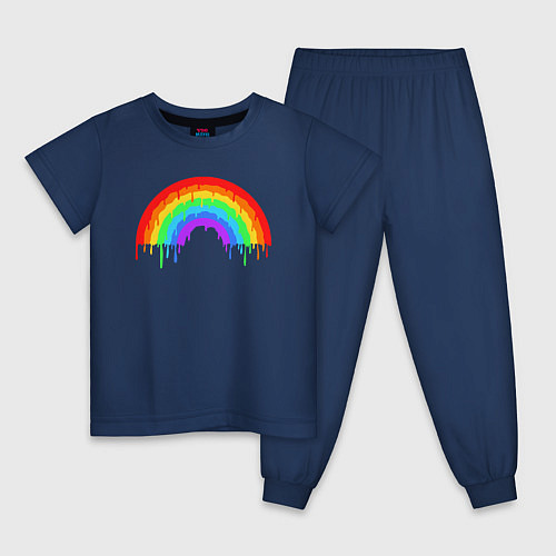 Детская пижама Colors of rainbow / Тёмно-синий – фото 1