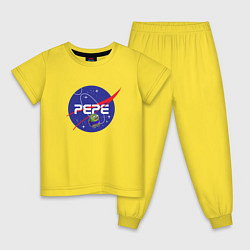 Пижама хлопковая детская Pepe Pepe space Nasa, цвет: желтый