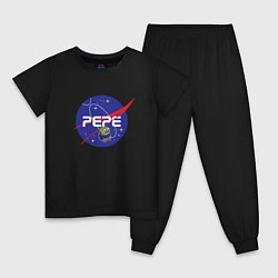 Пижама хлопковая детская Pepe Pepe space Nasa, цвет: черный