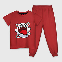 Пижама хлопковая детская Mario Bu, цвет: красный