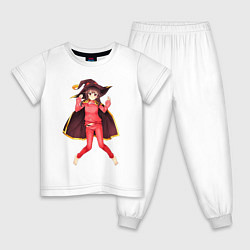 Пижама хлопковая детская BlackPants, цвет: белый