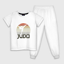 Пижама хлопковая детская Judo Warrior, цвет: белый