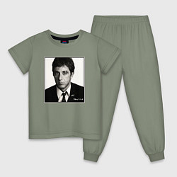 Пижама хлопковая детская Аль Пачино Al Pacino, цвет: авокадо