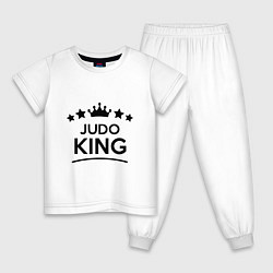 Пижама хлопковая детская Judo king, цвет: белый