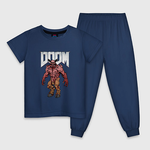 Детская пижама DEMON BARON DOOM NPC / Тёмно-синий – фото 1