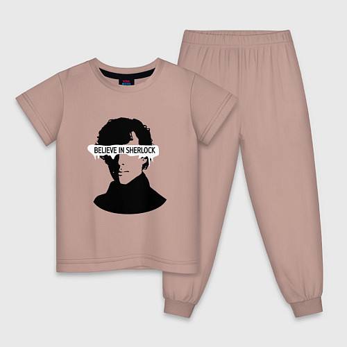 Детская пижама Шерлок 2023 / Пыльно-розовый – фото 1