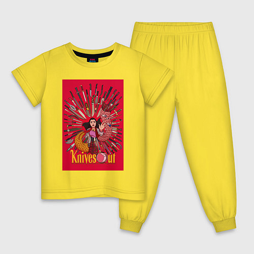 Детская пижама Knives Out X / Желтый – фото 1