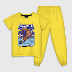 Пижама хлопковая детская Metallica - Hockey, цвет: желтый