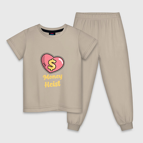 Детская пижама Money Heist Heart / Миндальный – фото 1