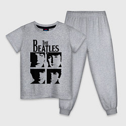 Пижама хлопковая детская The Beatles - legendary group!, цвет: меланж