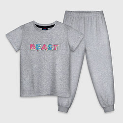 Пижама хлопковая детская Mr Beast - Art 1, цвет: меланж