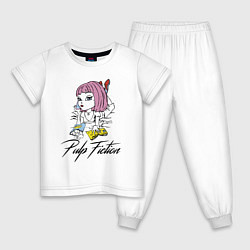 Пижама хлопковая детская Pulp Fiction 2022, цвет: белый