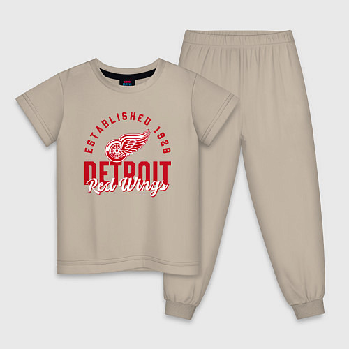 Детская пижама Detroit Red Wings Детройт Ред Вингз / Миндальный – фото 1