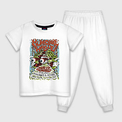 Пижама хлопковая детская Municipal Waste - Galactic Ampire 2022, цвет: белый