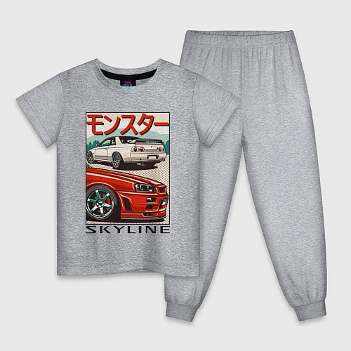 Детская пижама Nissan Skyline Ниссан Скайлайн / Меланж – фото 1