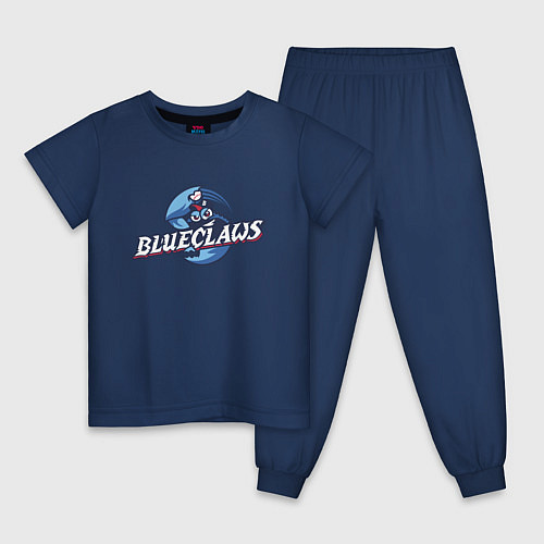 Детская пижама Jersey shore Blue claws - baseball team / Тёмно-синий – фото 1