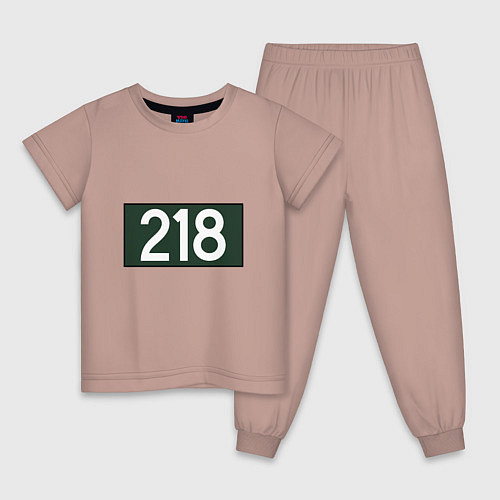 Детская пижама 218 Игрок / Пыльно-розовый – фото 1
