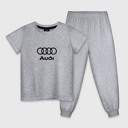 Пижама хлопковая детская Audi, цвет: меланж