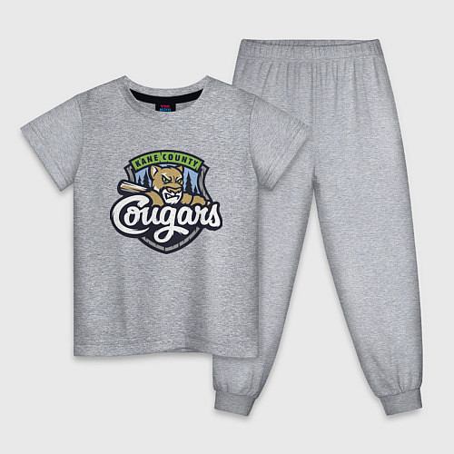 Детская пижама Kane County Cougars - baseball team / Меланж – фото 1