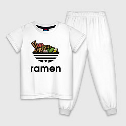 Пижама хлопковая детская Лапша Рамен Ramen, цвет: белый