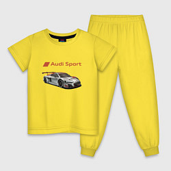 Пижама хлопковая детская Audi sport - racing team, цвет: желтый