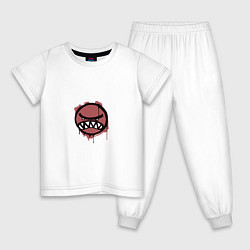 Пижама хлопковая детская Граффити вредина, цвет: белый
