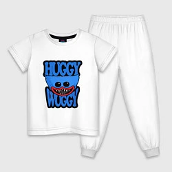 Пижама хлопковая детская Huggy Wuggy 01, цвет: белый