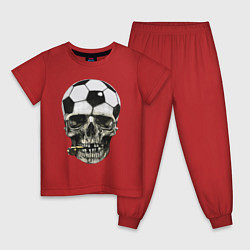Пижама хлопковая детская Футбольный судья, цвет: красный
