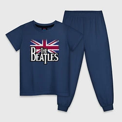 Пижама хлопковая детская The Beatles Great Britain Битлз, цвет: тёмно-синий