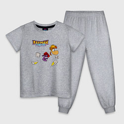 Пижама хлопковая детская Rayman Legends, Рэйман, цвет: меланж