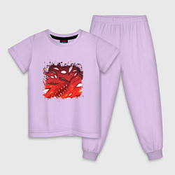 Пижама хлопковая детская Wall of Flesh, цвет: лаванда