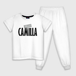 Пижама хлопковая детская Unreal Camilla, цвет: белый