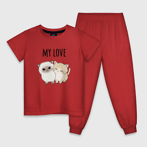 Детская пижама Моя любовь для тебя / Красный – фото 1