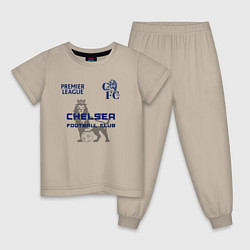 Пижама хлопковая детская CHELSEA F C ЧЕЛСИ Ф К, цвет: миндальный