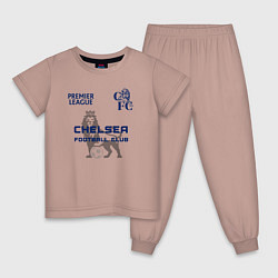 Пижама хлопковая детская CHELSEA F C ЧЕЛСИ Ф К, цвет: пыльно-розовый