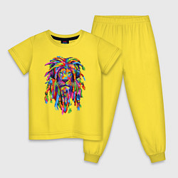 Пижама хлопковая детская Lion dreaD, цвет: желтый
