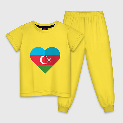 Детская пижама Сердце Азербайджана / Желтый – фото 1