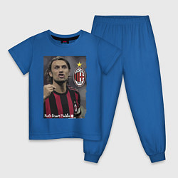 Пижама хлопковая детская Paolo Cesare Maldini - Milan, captain, цвет: синий