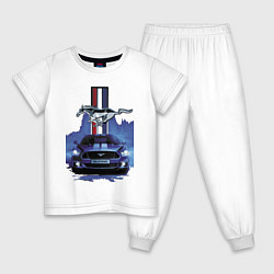 Пижама хлопковая детская Mustang - лучший среди равных!, цвет: белый