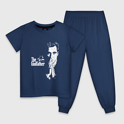 Пижама хлопковая детская Крёстный отец Logo, цвет: тёмно-синий