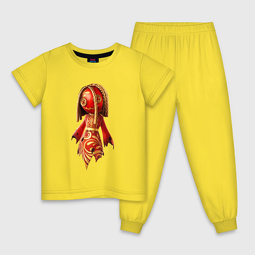 Детская пижама Красная кукла / Желтый – фото 1