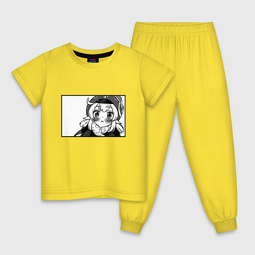Детская пижама Кли глазки ангела Геншин Импакт / Желтый – фото 1