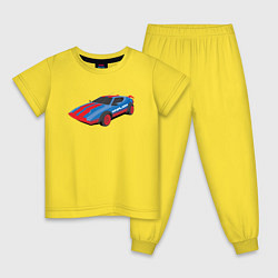 Пижама хлопковая детская Whiplash, цвет: желтый