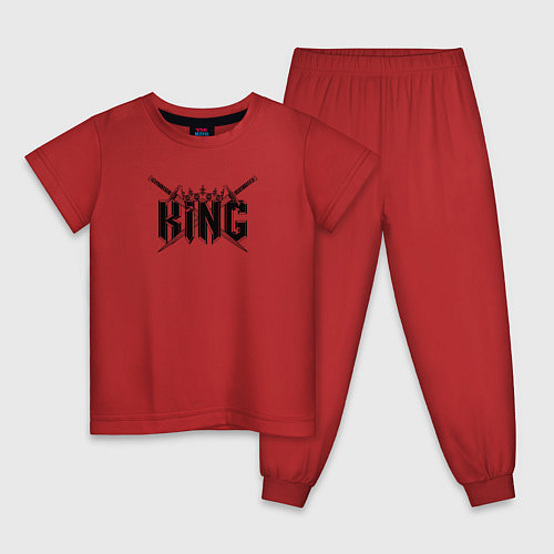 Детская пижама King! / Красный – фото 1