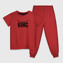 Пижама хлопковая детская King!, цвет: красный