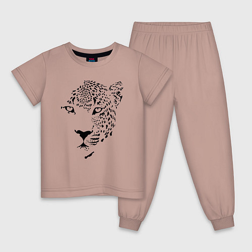 Детская пижама Leopard Muzzle / Пыльно-розовый – фото 1